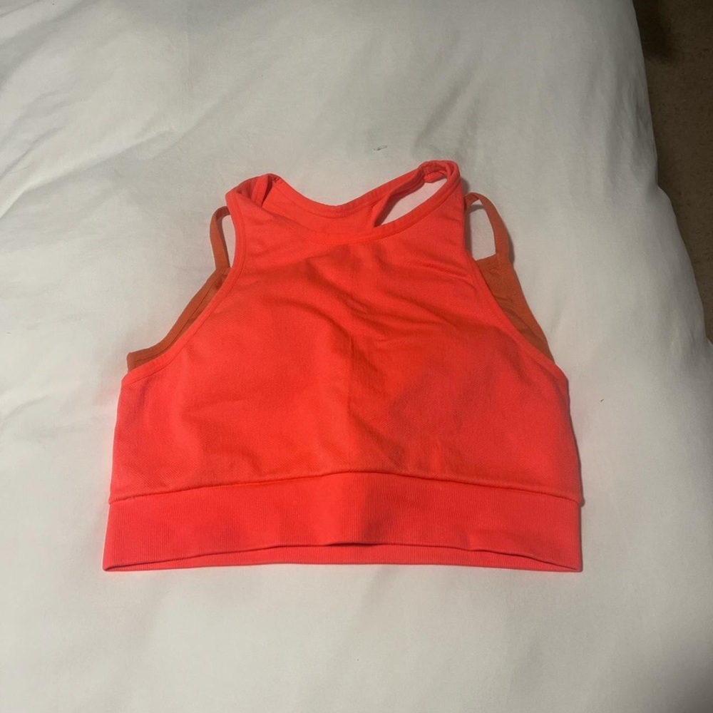 JoyLab Orange Athletic Crop Top Racerback